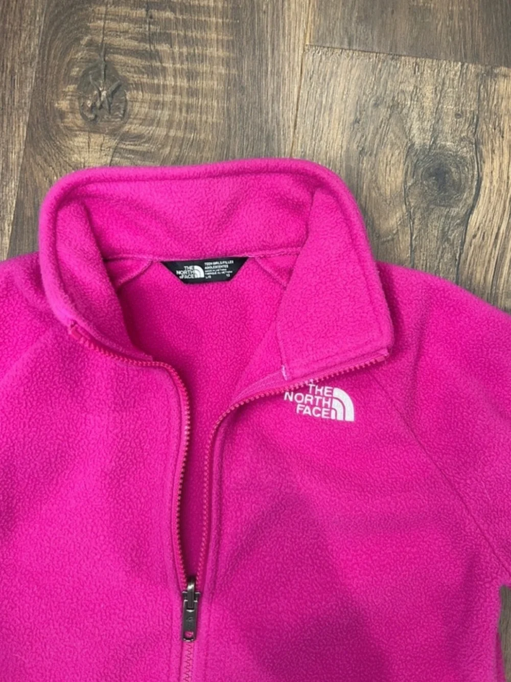The North Face Girls' Hot Pink Fleece Jacket - Full Zip